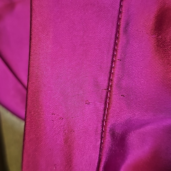 NWT House of Harlow 1960 Magenta High Waist Wide Leg Sateen Trouser Pant - Picture 11 of 12